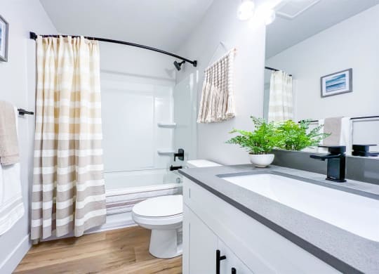 bathroom at Crestview at Highland townhomes in Highland, UT