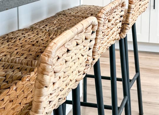 kitchen island at Crestview at Highland townhomes in Highland, UT