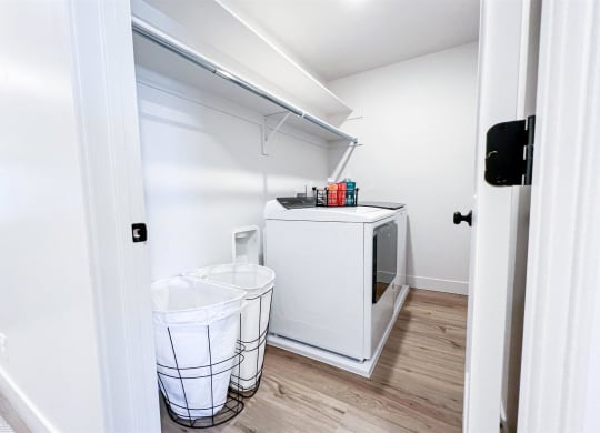 washer and dryer included at Crestview at Highland townhomes in Highland, UT