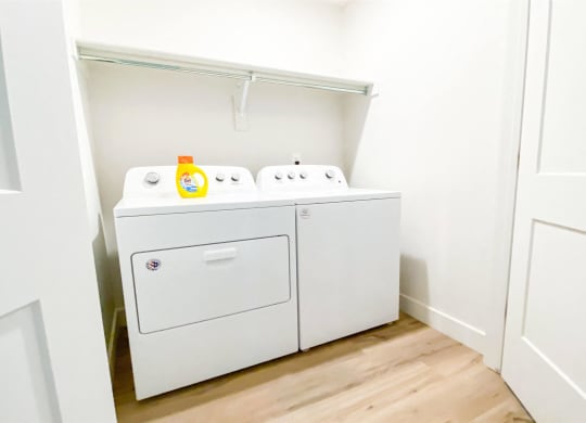 washer and dryer included at Crestview at Highland townhomes in Highland, UT