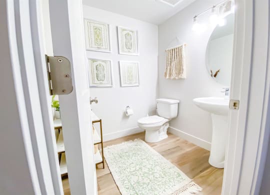 bathroom at Crestview at Highland townhomes in Highland, UT