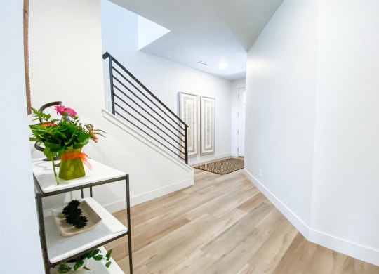 entry hallway at Crestview at Highland townhomes in Highland, UT
