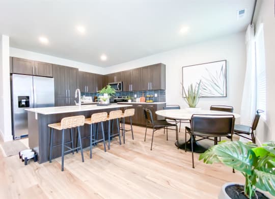 kitchen at Crestview at Highland townhomes in Highland, UT