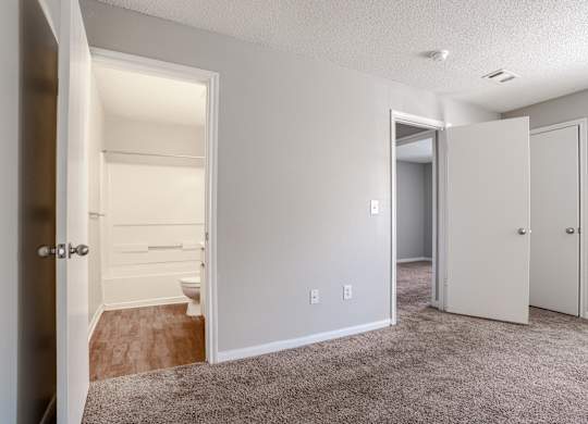 Carpeted Bedroom at Brookside Pointe Apartments, South Carolina, 29690