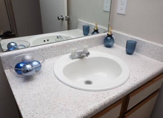 a bathroom with a sink and a mirror at Canaan Pointe, Greenville, SC 29607