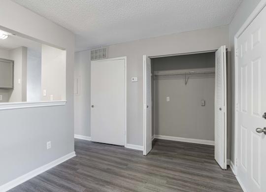 Bedroom Area With Closet at Jamestown Pointe Apartments, Greenville, SC 29607 