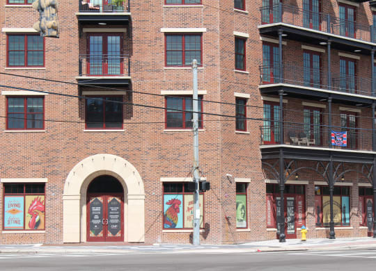 a brick building on the corner of a city street at Casa Marti, Florida