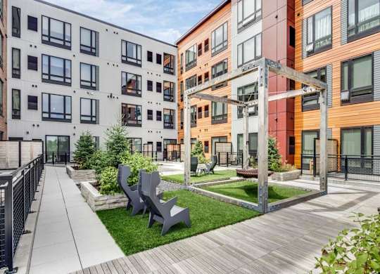 Courtyard Patio at Bluestone Flats, Minnesota, 55803