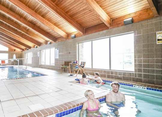 a group of people in a swimming pool at Boulder Ridge, Minnesota