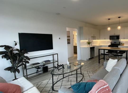 Living Room With Kitchen at Highwood 546, Highwood, IL