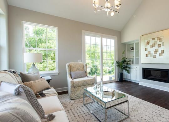 Modern Living Room at Countryside Townhomes, Illinois, 60525