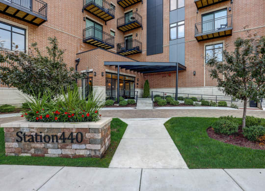 our apartments have a walkway to the entrance of our building