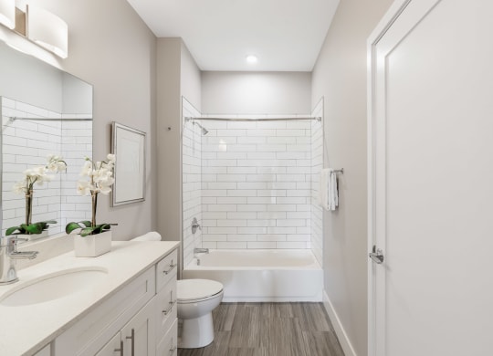 Bathroom With Bathtub at Barrington 101, Barrington, IL, 60010