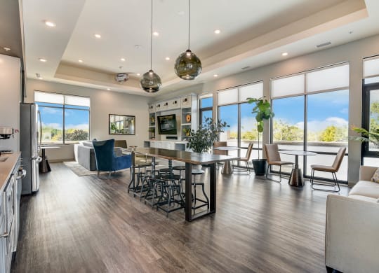 a large living room with a table and chairs at Barrington 101, Barrington, IL 60010