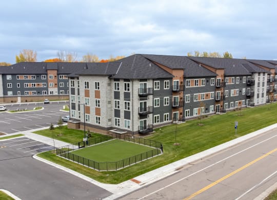 Aerial view of the dog run at Londin Crossing