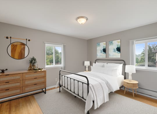 Bedroom at Ames Lake Neighborhood Apartments, St. Paul, MN, 55106