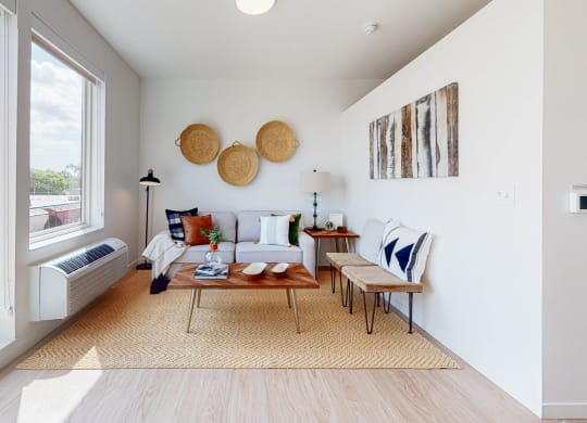 Living decor at CityLine Apartments, Minneapolis
