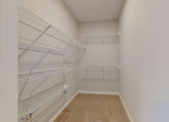 Large closet with wire shelving
