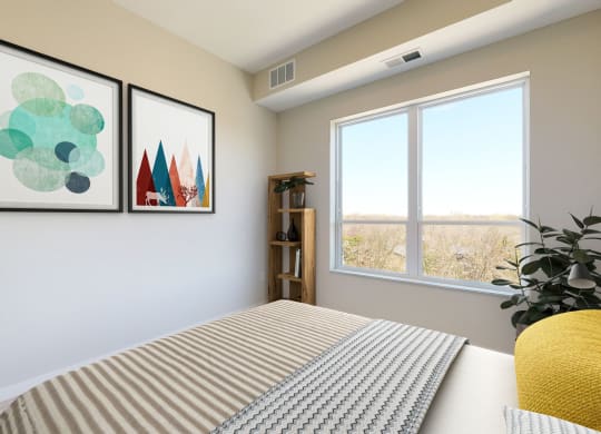 Well Appointed Bedroom at The Exchange Apartments, Minnesota, 55112