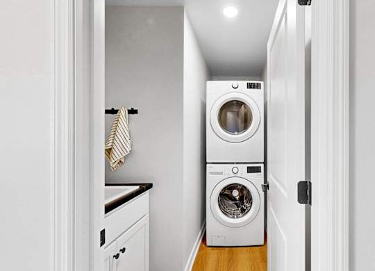 Stacked Washer Dryer at Field and Grove Townhomes of Champlin, Champlin, MN