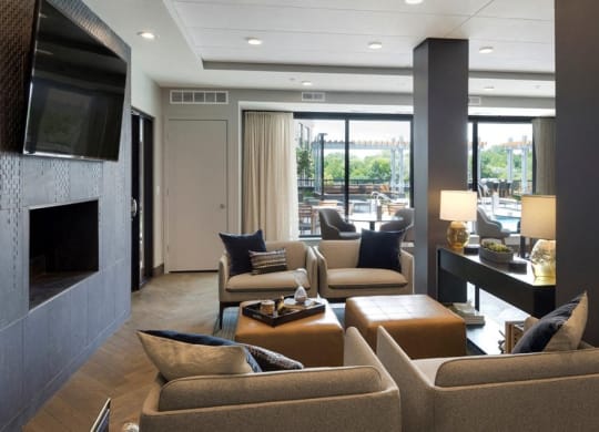Lounge Area With Tv, Residences at 1700, Minnesota, 55305