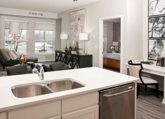 Stainless Steel Sink With Faucet In Kitchen Residences at 1700, Minnetonka, MN