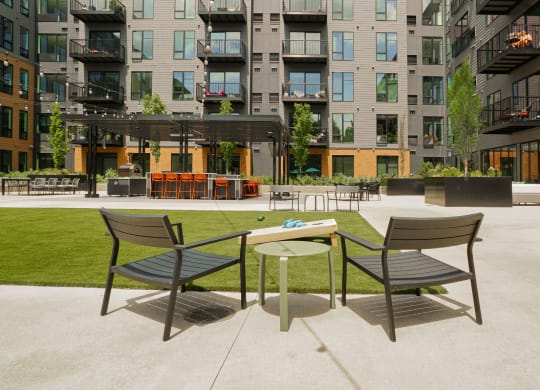 Outdoor Patio at The Hill Apartments, Minnesota, 55102