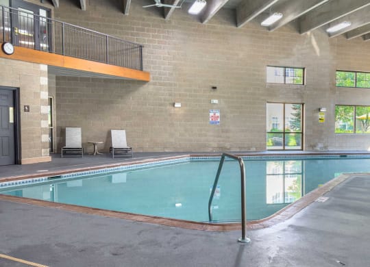 an indoor swimming pool
