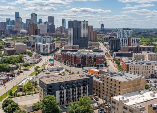 a view of the minneapolis skyline