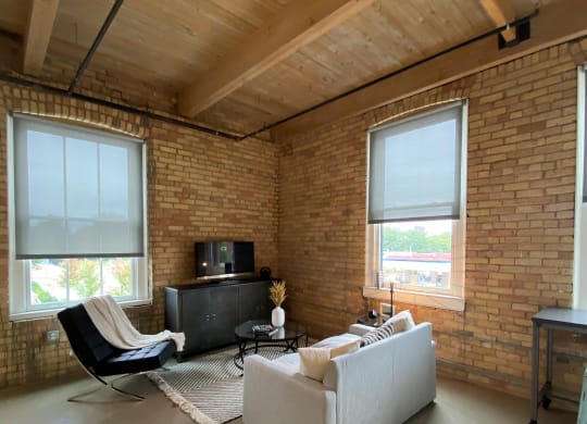 Contemporary Living Room With Sofa at 700 Central Apartments, Minneapolis, 55414