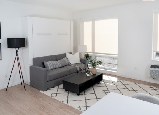 Expansive Living Room at CityLine Apartments, Minneapolis, 55406