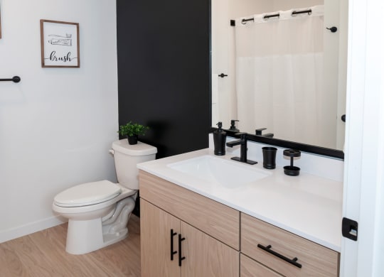 Modern Bathroom at CityLine Apartments, Minneapolis, MN