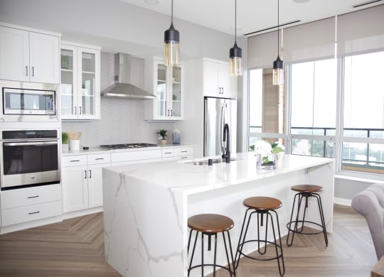 Kitchens With Ample Storage at Calhoun Towers, Minneapolis, MN, 55416