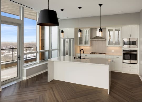 Penthouse_kitchen at Calhoun Towers, Minneapolis, MN, 55416