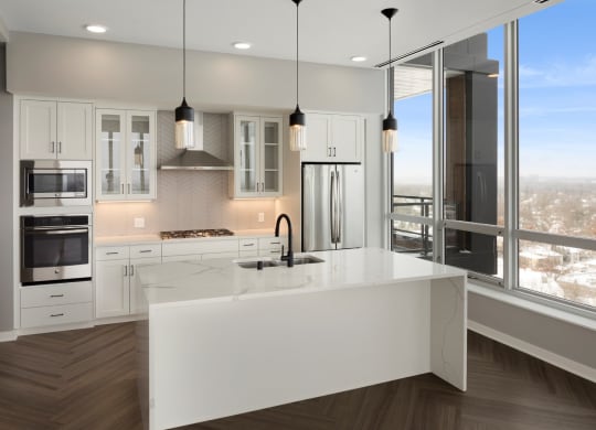 Well Equipped Kitchen at Calhoun Towers, Minneapolis, MN, 55416