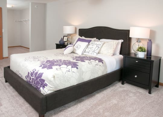 Master bedroom with walk-in closet
