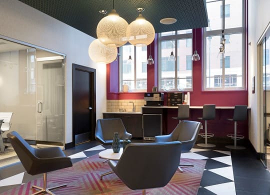 Posh Lounge Area In Clubhouse at Custom House, Minnesota