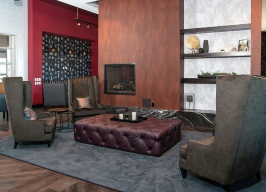 Carpeted Lounge Area at Custom House, St. Paul, Minnesota