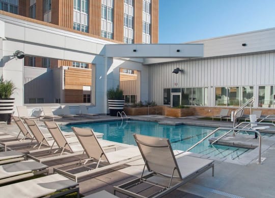 Relaxing Pool Area With Sundeck at Custom House, Minnesota, 55101