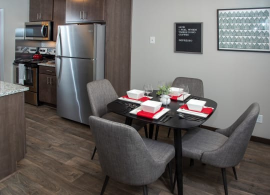 kitchen and dining area at Eagan Place Apartments, Eagan, MN