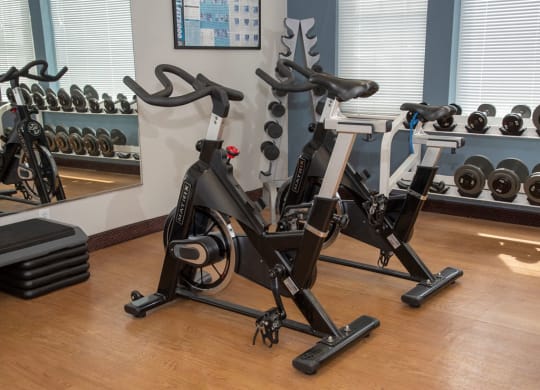 Second fitness center with bikes at Waterstone Place in Minnetonka, MN