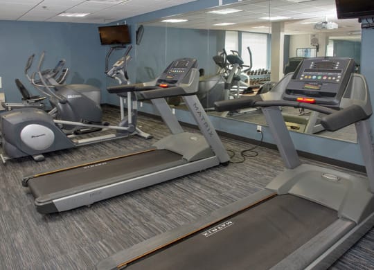 Cardio machines in fitness center at Waterstone Place in Minnetonka