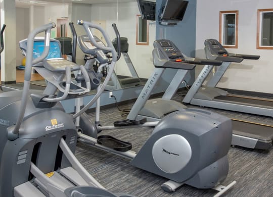 Fitness room cardio machines at Waterstone Place in Minnetonka, MN 55305