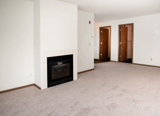 Living room with fireplace