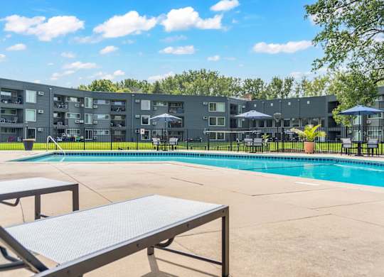 Poolside Sundecks at Hillsborough Apartments, Roseville, MN