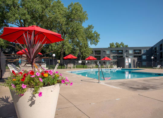 Secured Swimming Pool at Hillsborough Apartments, Roseville, 55113
