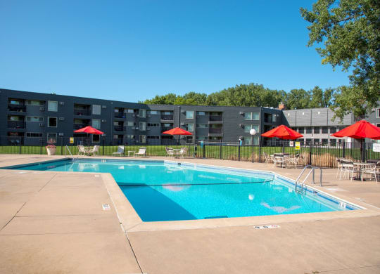 Sparkling Swimming Pool at Hillsborough Apartments, Roseville, MN, 55113