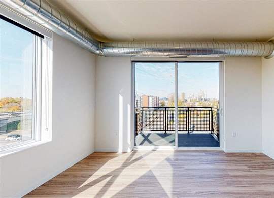 Balcony View at The Bessemer at Seward Commons Apartments, Minneapolis, 55404