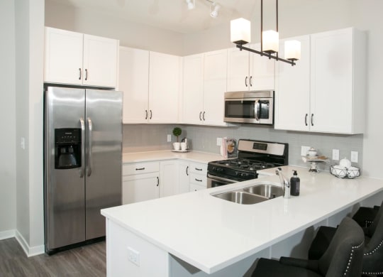 Top-of-the-line Kitchens with White Cabinetry at Residences at 1700, Minnesota, 55305
