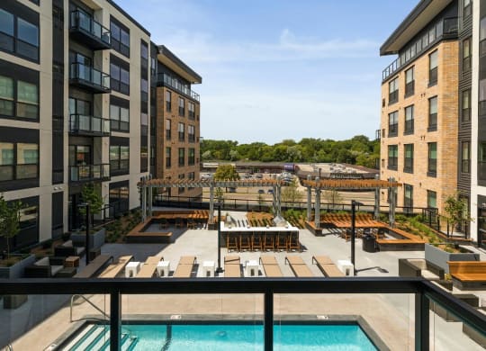 Poolside Outdoor Lounge and Entertainment Area at Residences at 1700, Minnesota, 55305